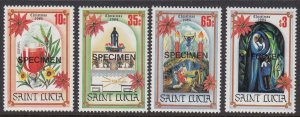 St Lucia 702-5 Christmas Specimen mnh