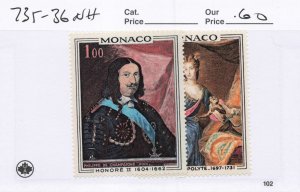 MONACO  735-36    MNH