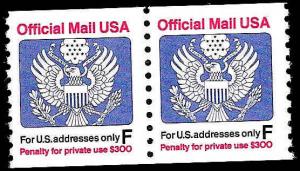 # O144 MINT NEVER HINGED EAGLE HOLDING ARROWS AND BRANCH