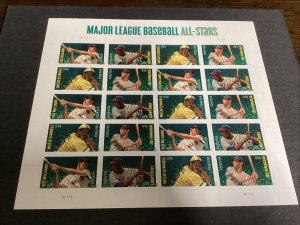 SCOTT # 4694-97- MAJOR LEAGUE BASEBALL ALL-STARS-SHEET OF (20)STAMPS-2012-MNH-US