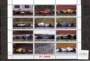 UDMURTIA SHEET F1 RACING CARS FORMULA 1