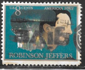 USA 1485: 8c Robinson Jeffers, Man and Children of Carmel with Burro, used, VF