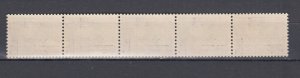 South Vietnam 1966 Coil Sc#290A Strip of 5 MNH Luxe (White Gum)