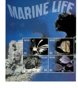 Nevis - 2003 -  Marine Life  - Sheet of Four   - MNH