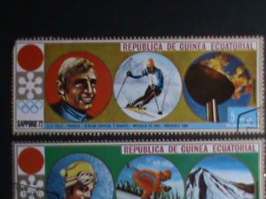 ​EQUATORIAL GUINEA STAMP:1972 WINTER OLYMPIC GAMES SAPPORO'72- CTO-STAMPS SET