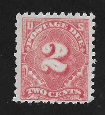 SC# J53a - (2c) - Dusty rose, Wmk 190, perf 10, used single