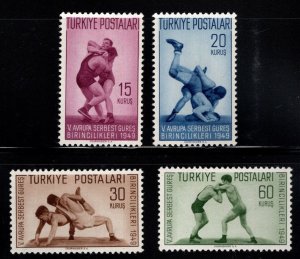 TURKEY Scott 986-989 MNH** Wrestling Championship set