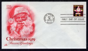 US 1800 Christmas Santa Artcraft U/A FDC