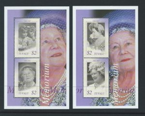 Tuvalu souvenir sheet  mnh  sc  892-893