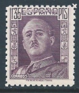 Spain #715a NH 1.35p Gen. Francisco Franco Perf. 9 1/2 x 10 1/2