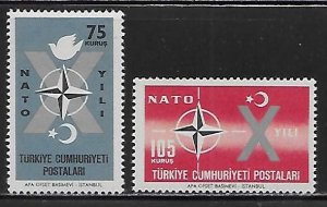 Turkey 1545-6 1962 NATO set MNH