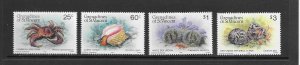 ST VINCENT GRENADINES #472-5  MARINE LIFE  MNH