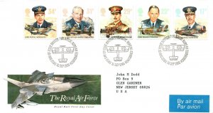 GREAT BRITAIN - THE ROYAL AIR FORCE SET OF 5 CACHETED FDC 1986