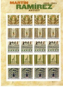 2015 Martin Ramirez Sheet of 20 - U.S. Postage Stamps Scott 4968-72