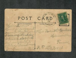 Tennessee Cancel Post Card Triune Doane Type 1/2 EKU DPO Dec 13 1907