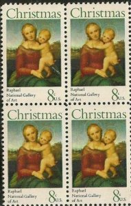 1973 Madonna & Child By Raphael Block Of 4 8c Postage Stamps - Sc 1507 - MNH ,OG