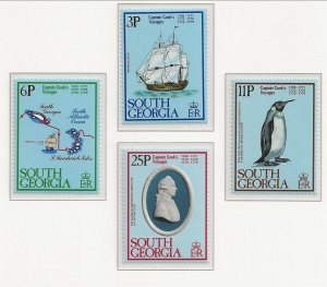 SOUTH GEORGIA Sc 52-55 MNH issue of 1979 - CAPT. COOK