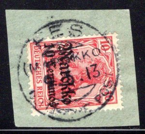 German Offices in Morocco #47, Fes Marokko CDS dated 9 May 1913 on piece E