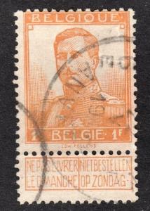 Belgium Scott 100  Fine used.