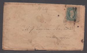 **CSA Cover, SC# 11, Charlottesville, VA, 1864??, Turned Cover