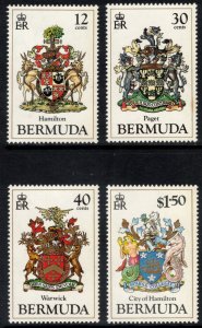 BERMUDA 1985 Coats of Arms; Scott 474-77, SG 499-502; MNH