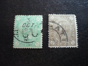 Stamps - Romania - Scott# 103, 105 - Used Part Set of 2 Stamps