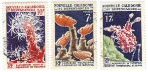 New Caledonia #338-40 used - coral reef (a1392)
