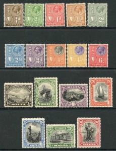 Malta SG157/72 1926 KGV Set Wmk Mult Script CA M/M