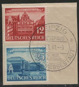 Germany Reich Scott # 500, 501, used, special cancellation on 2nd day of issue