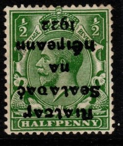 IRELAND SG1a 1922 ½d GREEN OVERPRINT INVERTED HEAVY MTD MINT