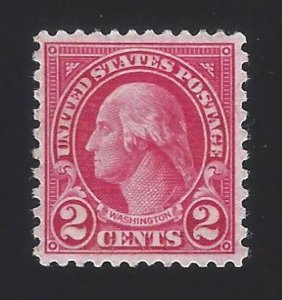 US #579 1923 Carmine Unwmk Perf 11x10 MNH VF Scv $160