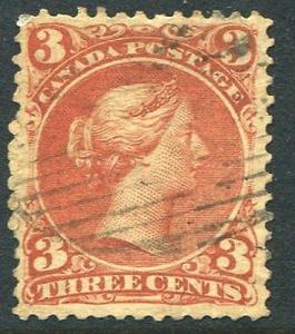 Canada #25  Used  VF - Lakeshore Philatelics