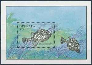 [109109] Grenada 1990 Marine life fish Smooth Trunkfish Souvenir Sheet MNH