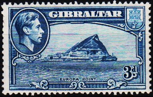 Gibraltar. 1938 3d S.G.125b Mounted Mint