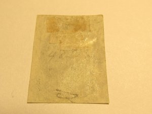 US Stamps Scott #7, Used, SCV $150.00 for: B Relief from PLATE 2, w/Certificate