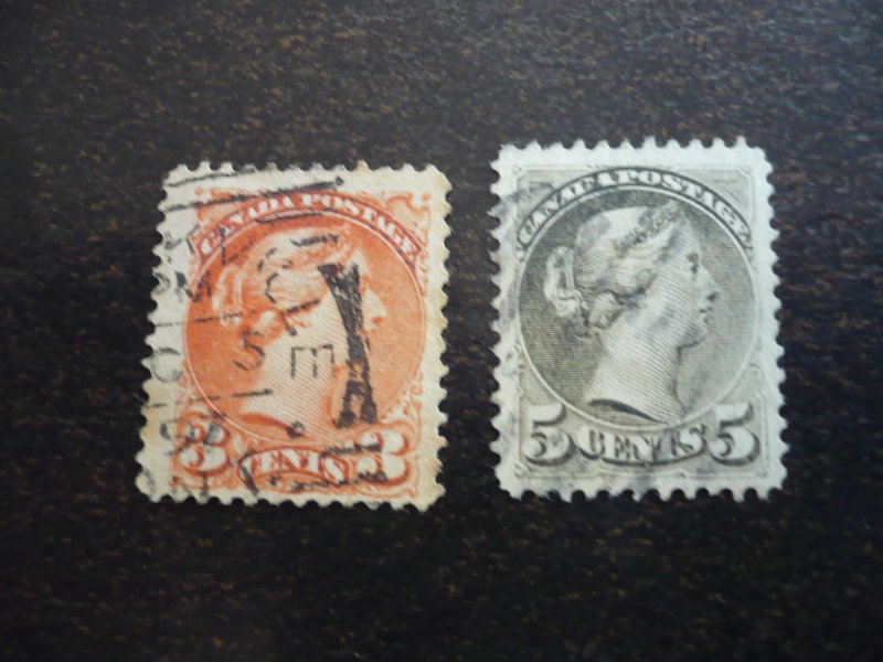 Stamps - Canada - Scott# 41-42 - Used Part Set of 2 Stamps