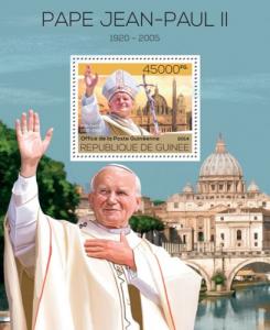 GUINEA 2014 SHEET POPES JOHN PAUL II