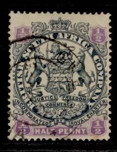 RHODESIA QV SG41, ½d slate and violet, USED.