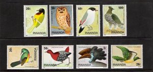 BIRDS - RWANDA #943-950  MNH