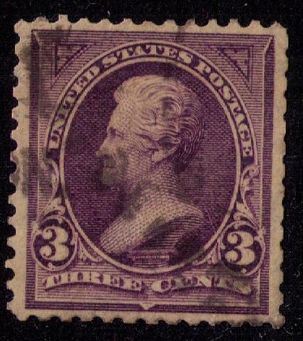 US Sc 253 Used Purple Violet 3c F-VF