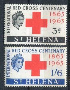 TRISTAN DA CUNHA; 1963 early QEII Red Cross issue fine Mint hinged Set