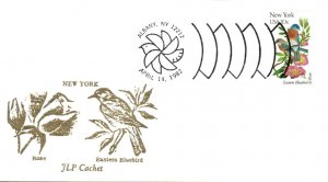 #1984 New York Birds - Flowers JLP FDC