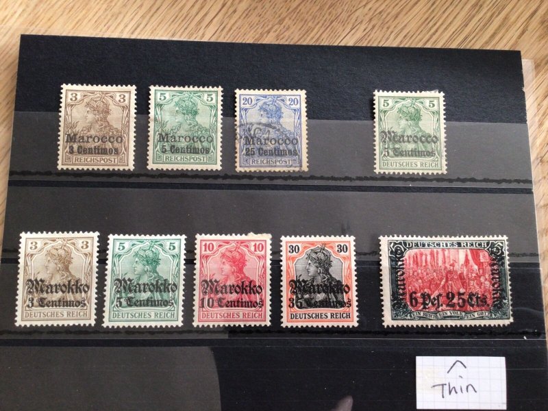 German post offices in Morocco mounted mint & used stamps Ref 57251