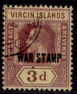 BRITISH VIRGIN ISLANDS GV SG79, 3d purple/yellow, FINE USED. Cat £40.