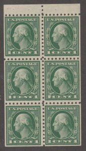 U.S. Scott Scott #424d Washington Stamp - Mint NH Booklet Pane