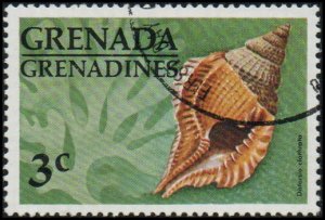 Grenada Grenadines 140 - Used -  3c Atlantic Distoria Shell (1976)