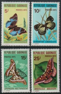 Sc# 272 / 275 Gabon 1971 Butterflies complete MNH set CV $22.00