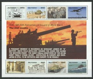 B0782 Guyana World War Ii Wwii War The Final Months Kb Mnh Stamps