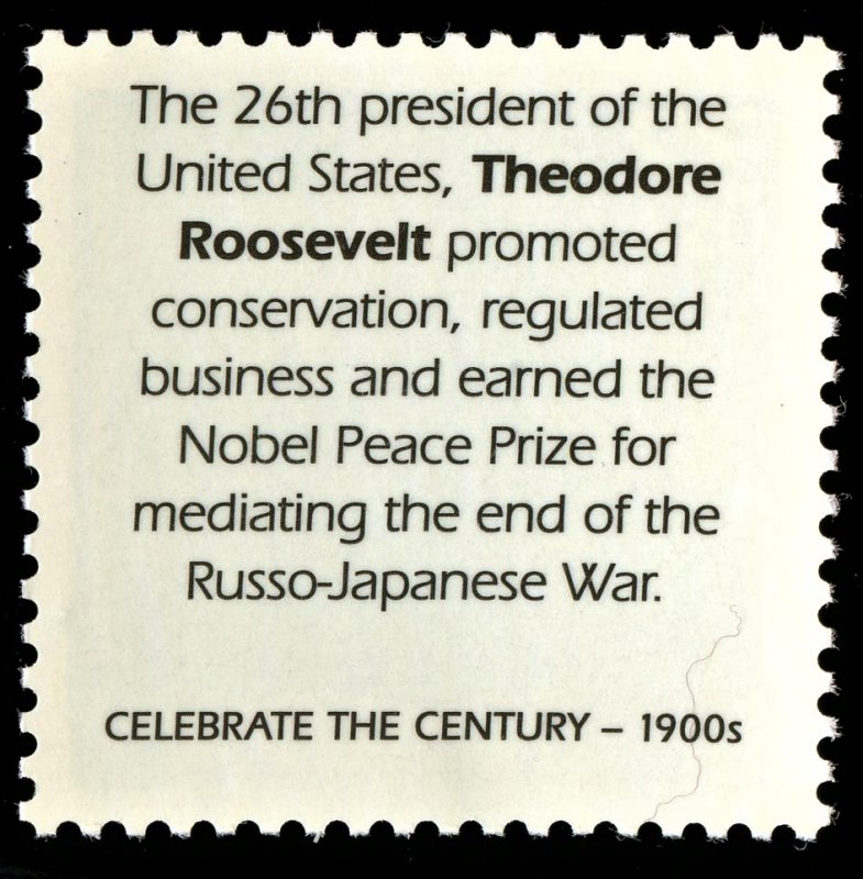 SCOTT 3182-B THEODORE ROOSEVELT - MNH - CELEBRATE THE CENTURY 1900's 