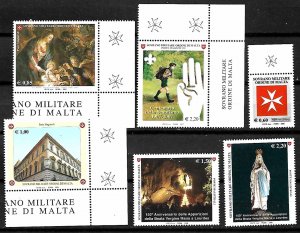 ORDER OF MALTA SMOM STAMPS .2005-2008 , MNH